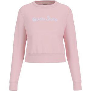 Guess, Dames, Sweatshirts & Hoodies, Roze, Maat: XS Katoen,
