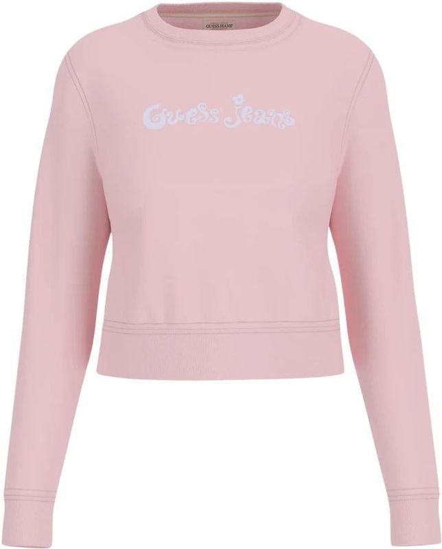 Guess, Dames, Sweatshirts & Hoodies, Roze, Maat: XS Katoen,