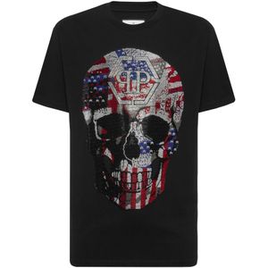 Philipp Plein, Heren, Tops, Zwart, Maat: 5XL Katoen,