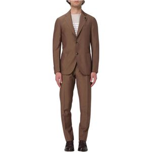 Lardini, Heren, Pakken, Bruin, Maat: XL Tweed,