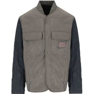 Emporio Armani, Heren, Jassen, Groen, Maat: XL Nylon,