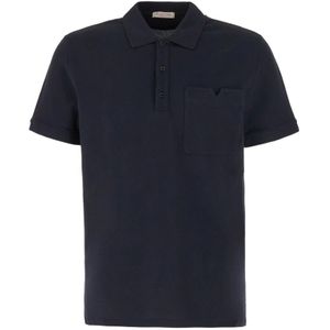 Valentino Garavani, Heren, Tops, Blauw, Maat: S Katoen,