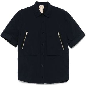 Ten C, Heren, Overhemden, Blauw, Maat: S