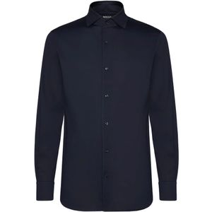 Boggi Milano - Regular Fit Japanese Jersey Polo Shirt - Blauw - Overhemden