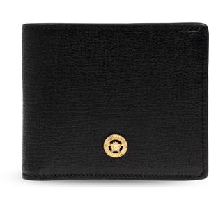 Versace Leren portemonnee , Black , Heren , Maat: ONE Size