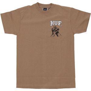 Huf, Heren, Tops, Bruin, Maat: L Katoen,