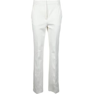 Sportmax, Dames, Broeken, Wit, Maat: M Katoen,