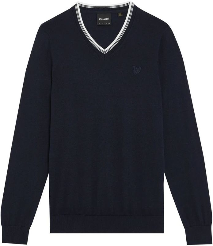 Lyle & Scott - V-halstrui - Donkerblauw - Regular Fit