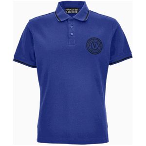 Versace Jeans Couture, Heren, Tops, Blauw, Maat: M Katoen,