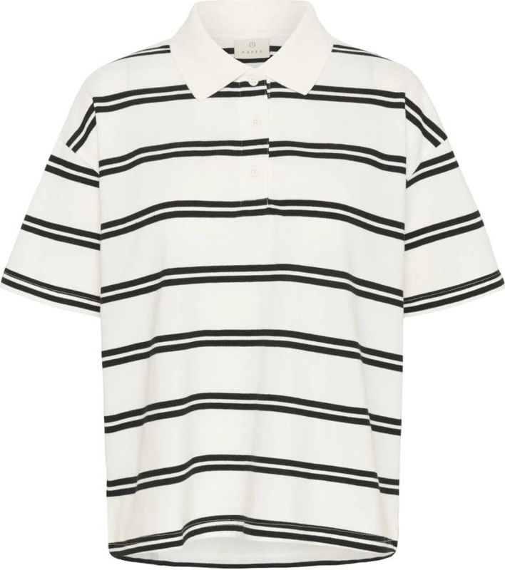 Kaffe - KAPirrie - T-shirt - Zwart/Wit - Gestreept - Katoen
