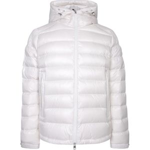 Moncler Gewatteerde jas met capuchon , White , Heren , Maat: M