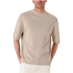 Saint Steve, Heren, Truien, Beige, Maat: M Katoen,