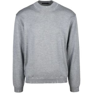 Daniele Fiesoli, Heren, Truien, Grijs, Maat: XL Wol,