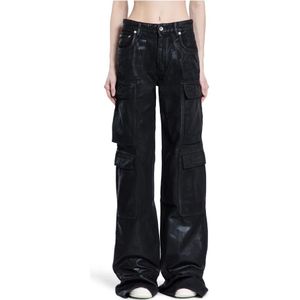 Rick Owens, Dames, Jeans, Zwart, Maat: W26 Katoen,