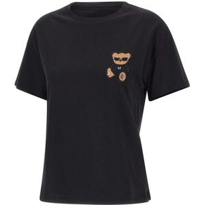 Liu Jo, Dames, Tops, Zwart, Maat: L Katoen,