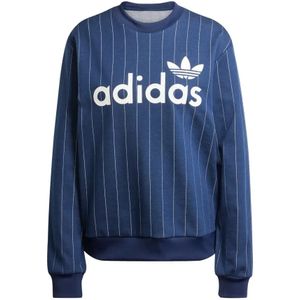 adidas - Pinstripe Graphic Sweatshirt - Blauw - Katoen