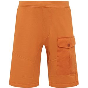 Ten C, Heren, Korte broeken, Oranje, Maat: L Fleece,