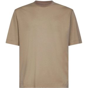 Zegna, Heren, Tops, Beige, Maat: M Katoen,