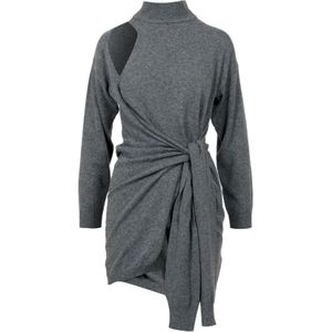 Simona Corsellini, Dames, Jurken, Grijs, Maat: M Wol,