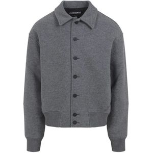 Jacquemus, Heren, Jassen, Grijs, Maat: XL Katoen,