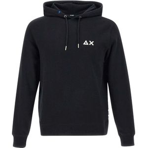 Sun68, Heren, Sweatshirts & Hoodies, Zwart, Maat: S Katoen,