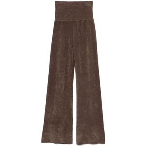 Aya Muse, Dames, Broeken, Bruin, Maat: M Nylon,