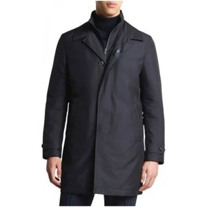 Fay, Heren, Mantels, Blauw, Maat: 2XL Polyamide,