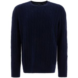 Polo Ralph Lauren - Blauwe Gebreide Trui - Heren - Kasjmier - Aw 25