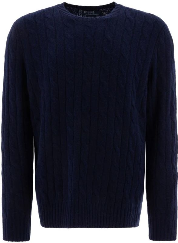 Polo Ralph Lauren - Blauwe Gebreide Trui - Heren - Kasjmier - Aw 25