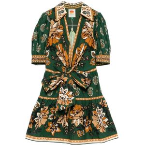 Farm Rio, Dames, Jurken, Veelkleurig, Maat: S Katoen,