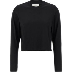 Loulou Studio, Dames, Tops, Zwart, Maat: M Katoen,