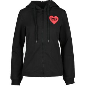 Love Moschino, Dames, Sweatshirts & Hoodies, Zwart, Maat: S Katoen,