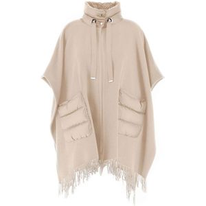 Herno, Dames, Jassen, Beige, Maat: ONE Size Wol,