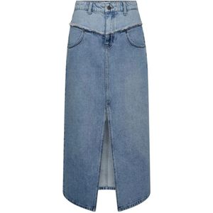 Co'Couture, Dames, Rokken, Blauw, Maat: S Denim,