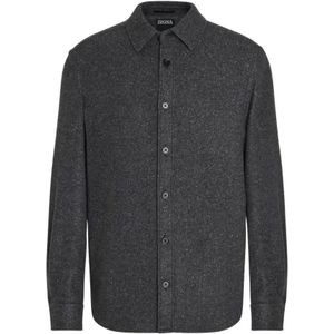 Zegna, Heren, Jassen, Grijs, Maat: XL Zijde,