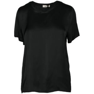 Think!, Dames, Blouses & Shirts, Zwart, Maat: L Viscose,