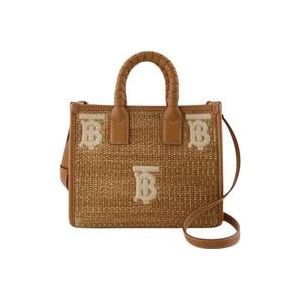Burberry Freya Canvas Tote Tas , Brown , Dames , Maat: ONE Size