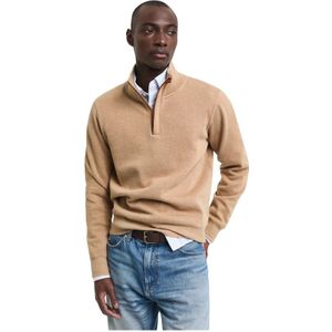 Gant, Heren, Sweatshirts & Hoodies, Beige, Maat: 4XL Katoen,