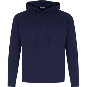 Paolo Pecora, Heren, Sweatshirts & Hoodies, Blauw, Maat: S Wol,