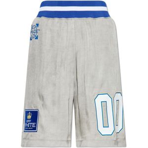 Off White, Dames, Korte broeken, Grijs, Maat: XS
