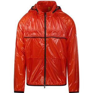 Moncler, Heren, Jassen, Oranje, Maat: XL Polyamide,