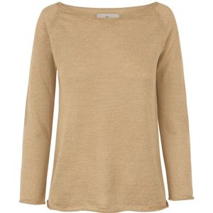 Cortana, Dames, Truien, Beige, Maat: XS Linnen,