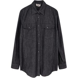 Pence 1979, Dames, Blouses & Shirts, Zwart, Maat: S Denim,
