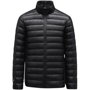 Moncler Zwarte Nylon Vosges Gewatteerde Jas , Black , Heren , Maat: L