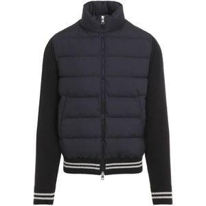 Moncler Blauwe Tricot Cardigan , Blue , Heren , Maat: 2XL