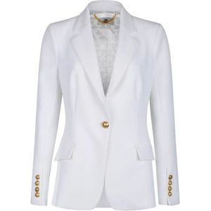 Elisabetta Franchi, Dames, Jassen, Beige, Maat: L