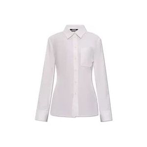 Jacquemus Katoenen shirt met opening , White , Dames , Maat: 2XS