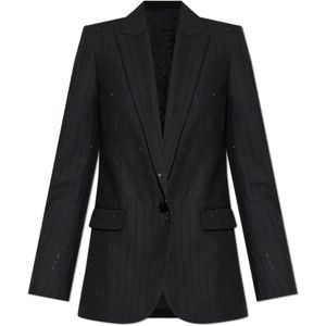 Zadig & Voltaire, Dames, Jassen, Zwart, Maat: XS Viscose,