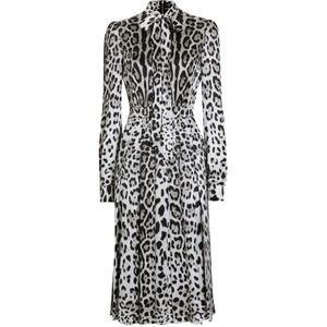 Dolce & Gabbana, Dames, Jurken, Zwart, Maat: S Satijn,