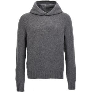 Ma'ry'ya, Heren, Sweatshirts & Hoodies, Grijs, Maat: XL Wol,